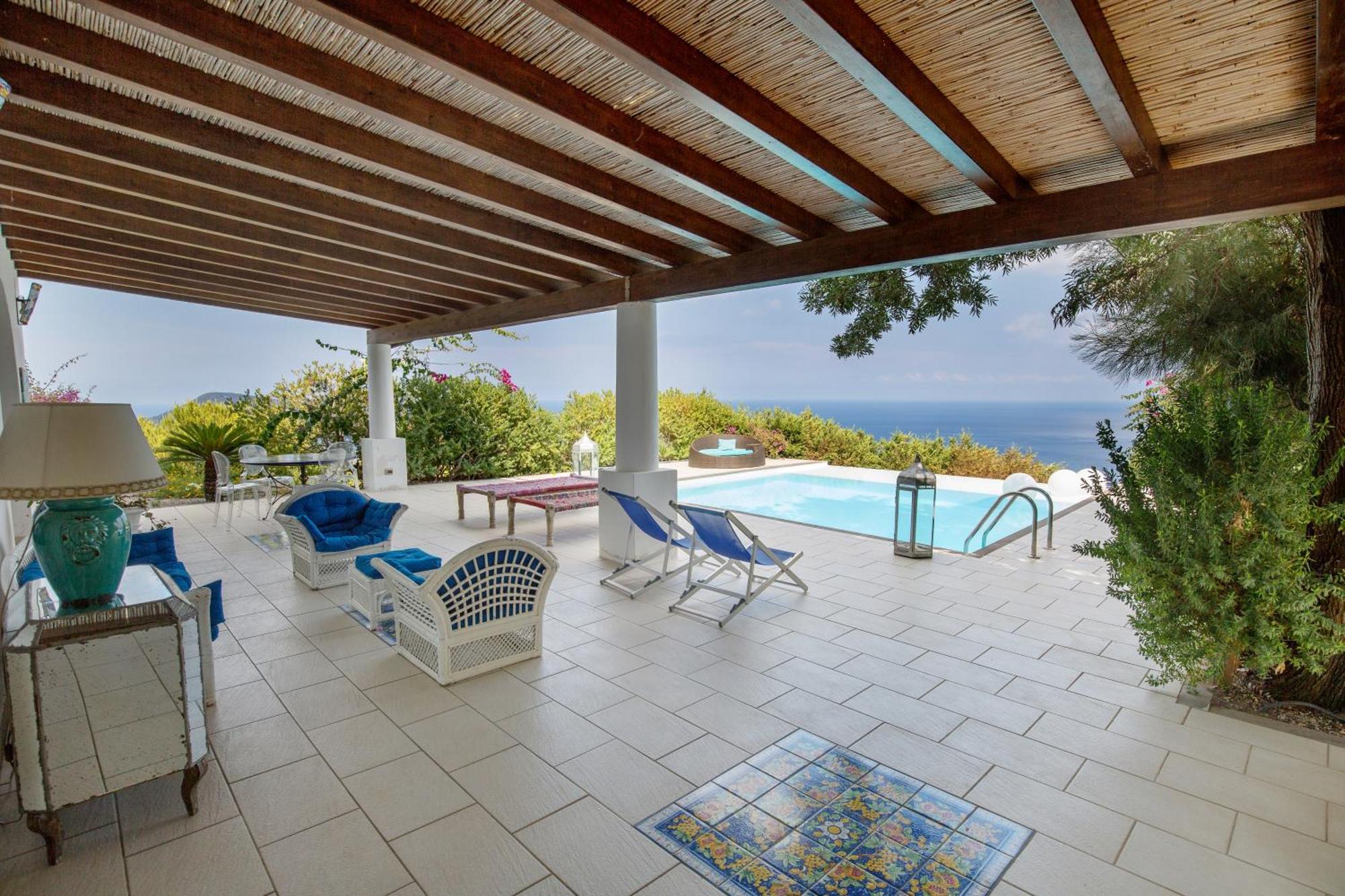 Sealight Villa Lipari - Vista E Piscina Екстер'єр фото